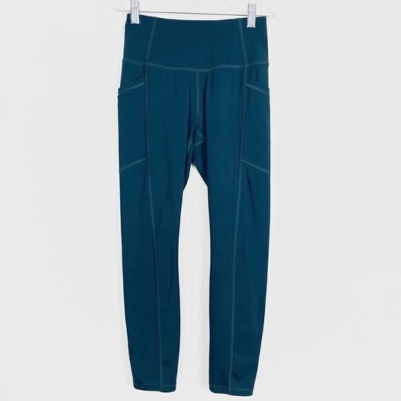 All in Motion Green Teal Leggings with Pockets - Picture 2 of 7